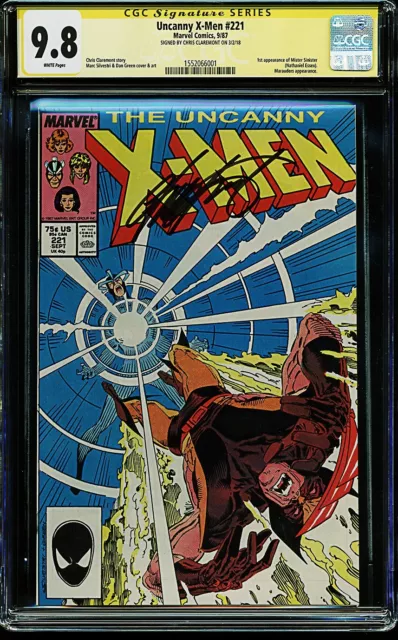 X-Men #221 CGC 9.8SS White Pages signed by Chris Claremont 1st Mister Sinister