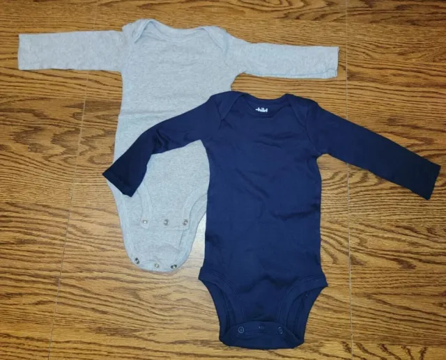 Set Of 2 Carters Child Of Mine Baby Infant Boys Outfits 3-6 Months Gray Navy