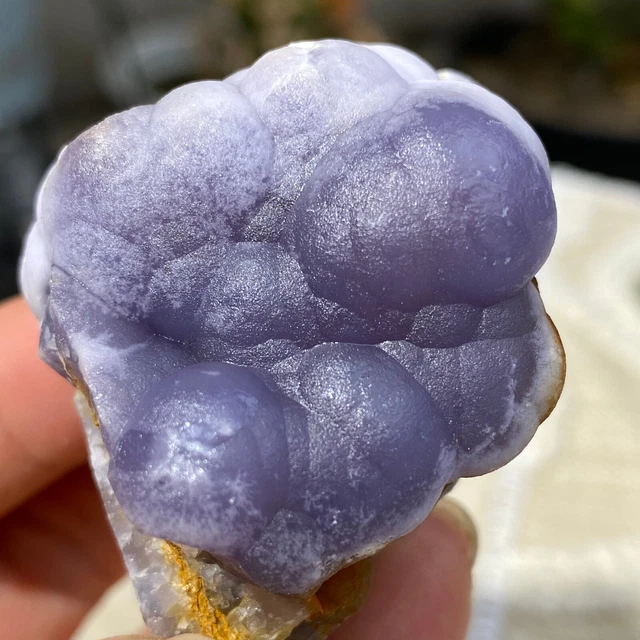 115g Translucent Blue Fluorite Stalactiform After Anhydrite Mineral Peru