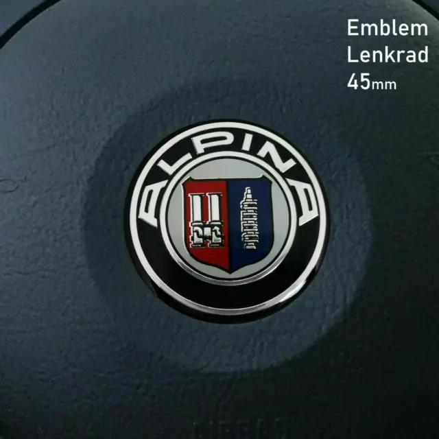 1x ALPINA Lenkrad Emblem Logo Zeichen Sticker Aufkleber 45mm NEU TOP!!!