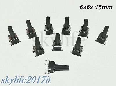 Arduino N.10 MINI MICRO INTERRUTTORE PULSANTE SWITCH TATTILE 4 PIN 6X6X4.3mm ARDUINO 