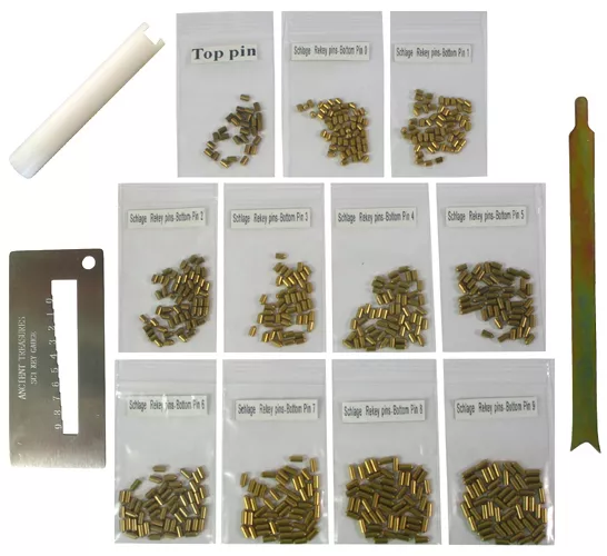 Custom Schlage Rekey Kit Landlord Rekeying Pins Kits Bottom pin 0 - 9 3 Tools