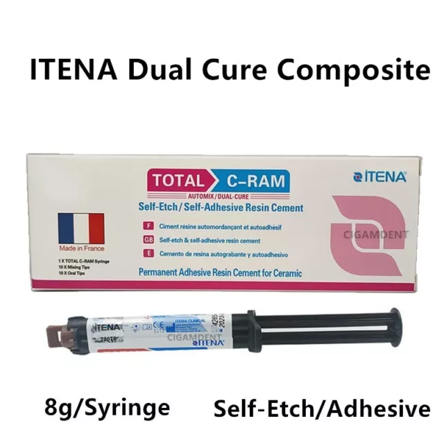 1X ITENA Total C-RAM Dental Resin Luting Cement Permanent Adhesive Crown Veneer