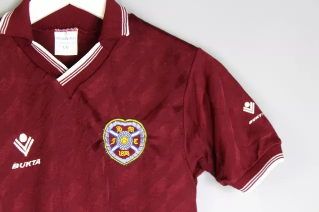 Heart Of Midlothian Hearts Schottland 1986/1987 Heimfussball Shirt Bukta L Jungen 3