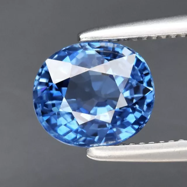 1.70ct 6.2x5.5mm VS Oval Unheated Blue Sapphire Gemstone, Africa