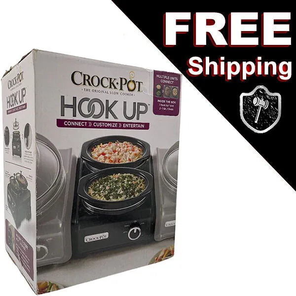 Crock Pot Hook Up Double 1-qt Connectable Entertaining System SCCPMD1