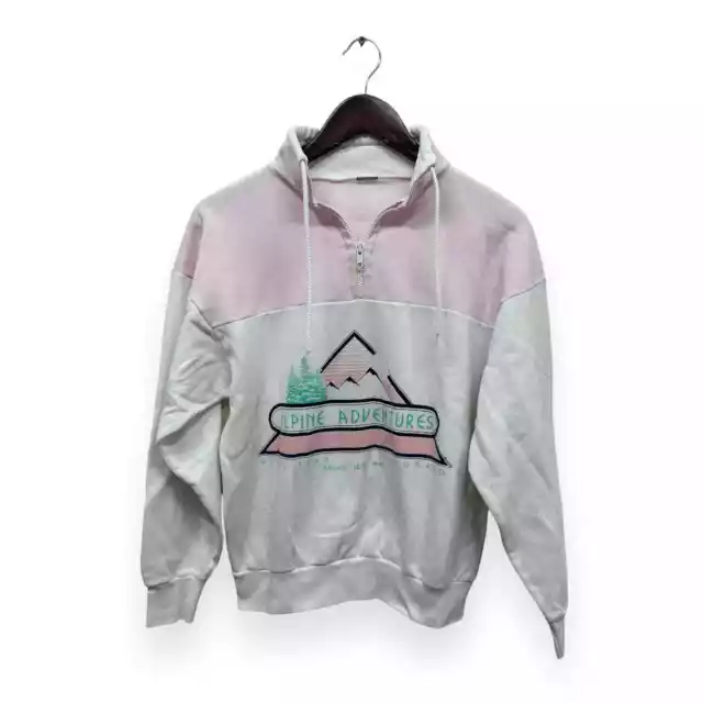 VINTAGE 90S PIKES Peak Pastel Zip Sweatshirt Size S/M $14.00 - PicClick