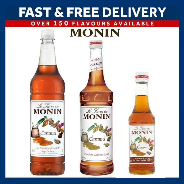 MONIN PREMIUM COFFEE Syrups Multiple Flavours & Sizes As Used by