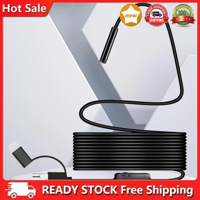 HD Endoscope Camera with 6 LED 7mm Inspection Borescope 0.3MP for Android iPhone