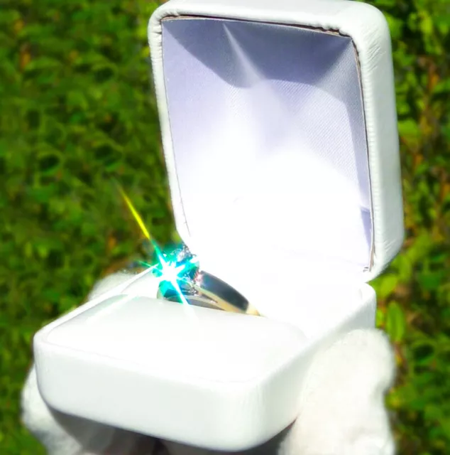 Ring box NEW White Jewelry Ring Gift Box Wedding Engagement Holder Storage Case