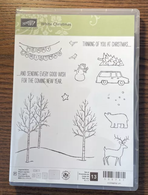 Stampin' Up White Christmas 13 Piece Photopolymer Stamp Set 135767