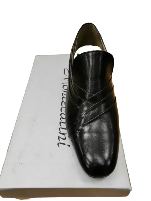 Men's Black Leather Cuban Heel Formal Slip On Shoes Sizes 6, 7, 8, 9, 10 & 11