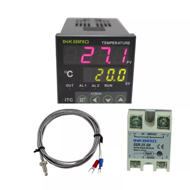 PID Temperature Controller ITC-100VH 25A SSR K thermocouple control system fan