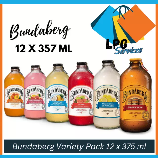 Bundaberg Variety Pack Summer Edition Drinks, 12 x 375 ml Free Shipping l AU