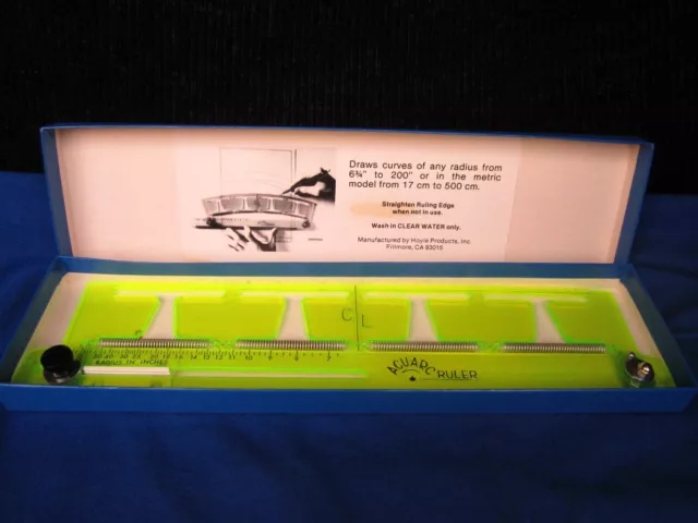 ACU-ARC Adjustable Radius Ruler, Hoyle Engineering, in Original Box, Nice