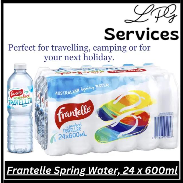 Frantelle Spring Water Spring Water Bottle Pack of 24 x 600ml Fast Dispatch AU