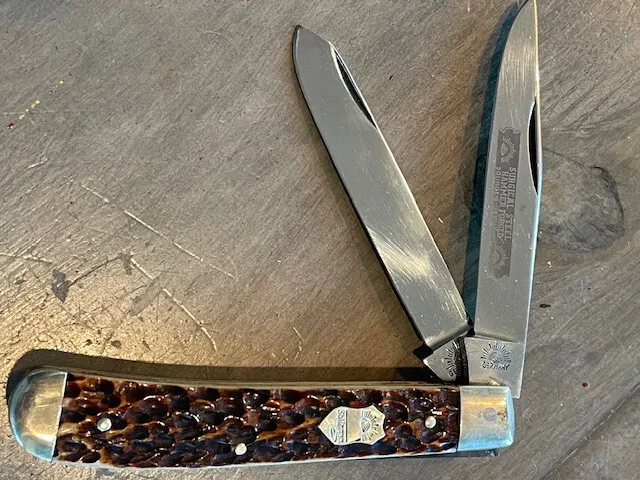 Vintage Carl Schlieper Folding Pocket Knife Steel SOLINGEN Eye Brand  Germany