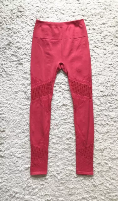 FABLETICS leggings SCULPKNIT Seamless Laufhose Tights High Waist Mesh Rot Sport