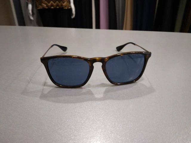 Ray-ban Rb4187 Chris Tg 54 Marrone E  Oro Lenti Blu Discrete Condizioni K200