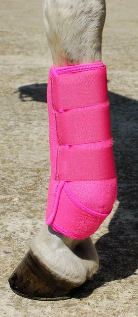 Rhinegold Sports Medicine Wrap Horse Boots in Rasberry