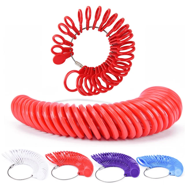 Measure Finger Sizer Ring Gauge All UK Sizes A-Z US Sizes 0-13 Plastic Stampe:bj