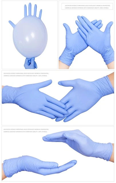 Nitrile Gants Jetable 20 Pièces for Maison Caoutchouc Nitrile non-Powder Gant