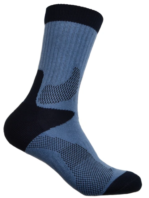 2 paires de chaussettes de marche homme été coton bleu coton