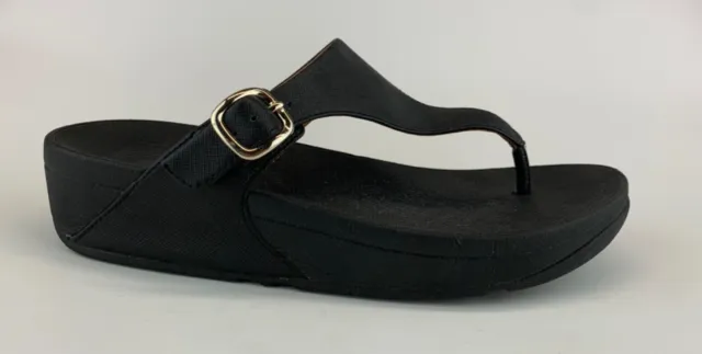 FitFlop Womens Black Flip Flop Sandals Sz US 8