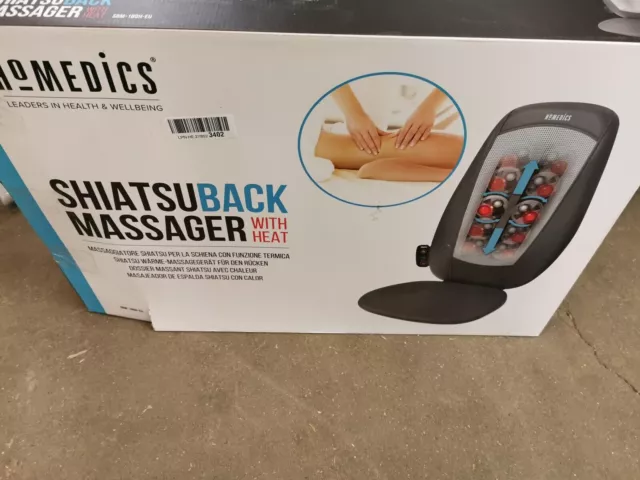 Homedics Shiatsu Massagesitzauflage für Rücken, Schultern, verstellbares Rückenm