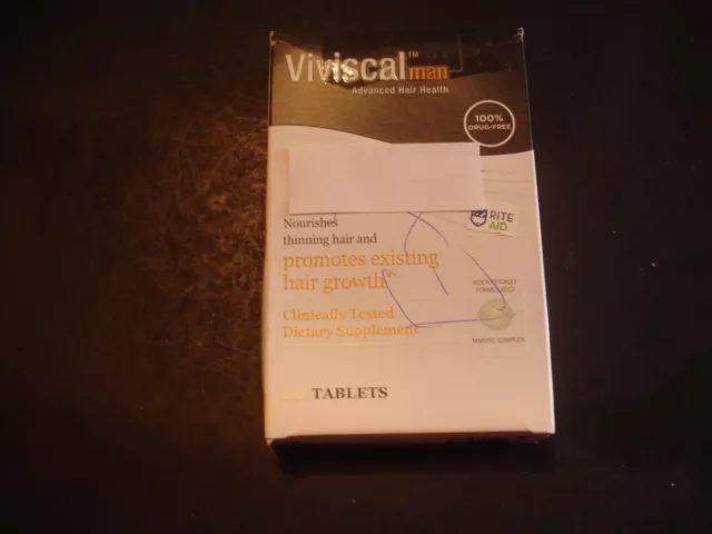 Viviscal Man Advanced Hair Health, 60 Tabs Total, New Sealed