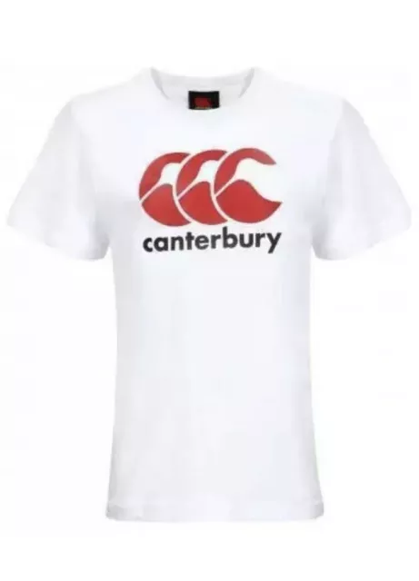 Canterbury CCC Logo Kids Boys White T-Shirt Tee BNWT E744093