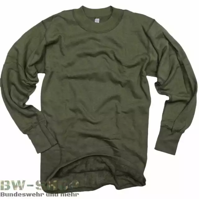 Original Bundeswehr Pullover Mit Plüschfutter Bw Pulli Winter Unterhemd Oliv