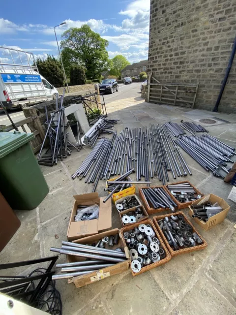 Job Lot scaffold clothes rail shop Poles Fitting Fixings Tube Clamp Metal Steel
