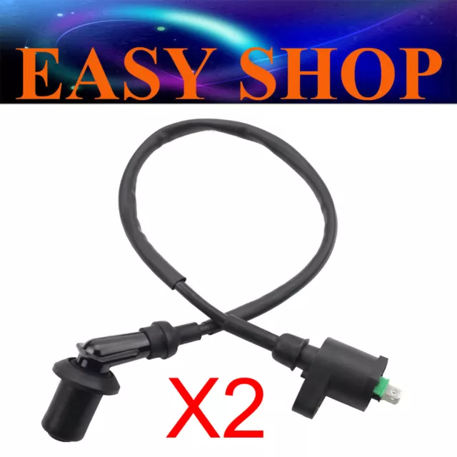 2Pcs Ignition Coil GY6 50cc 110cc 125cc 150cc 250cc Scooter Moped ATV Quad BIKE