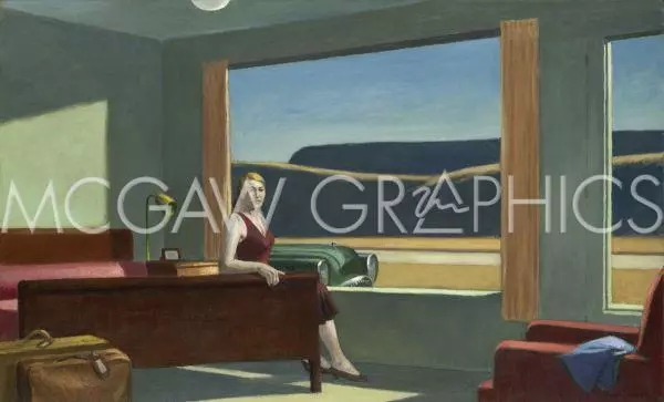 Western Motel 1957 By Edward Hopper     Art Print Poster 14" X 11" (2761)