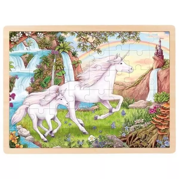 Puzzle 48 elementów. Jednorożce