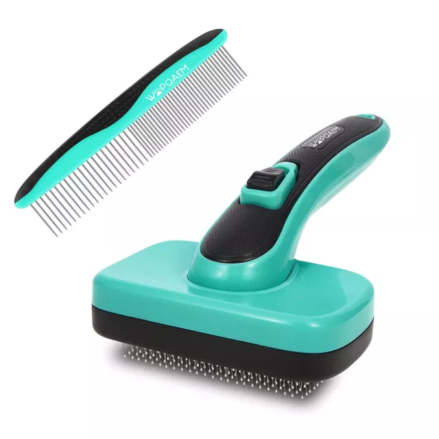 Self Cleaning Slicker Brush Pets Dog Cat Shedding Tools Grooming Brush Comb