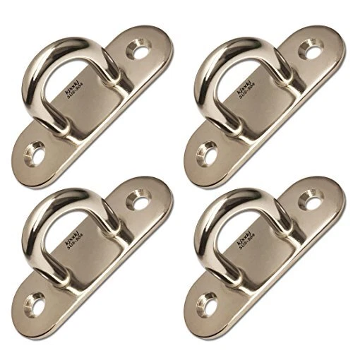4pcs Stainless Steel Wall Mount Hook/pad Eye 3inch