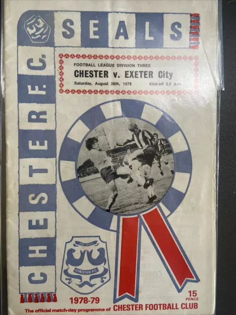 Chester City v Exeter City(Division 3 78/9) 26/8/78 FLD TC