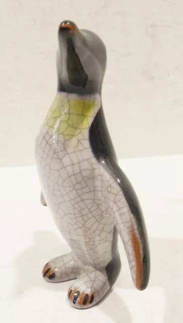 Walter Bosse  Pinguin  11cm x14cm  Karlsruher Majolika Keramik Figur Skulptur 2
