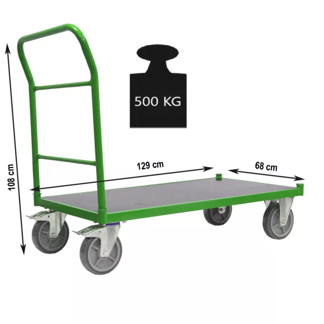 Chariot de Rouleau 500kg 119x59cm Charrette Osons Magazine