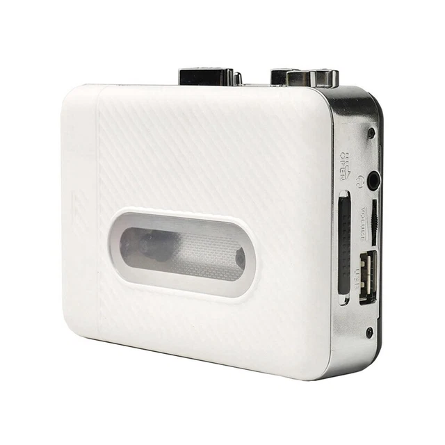 Reshow Lecteur Cassettes Portable + Convertisseur Numérique MP3 – Grave Tes Vieilles K7 En IPod, Écouteurs Inclus, Argent