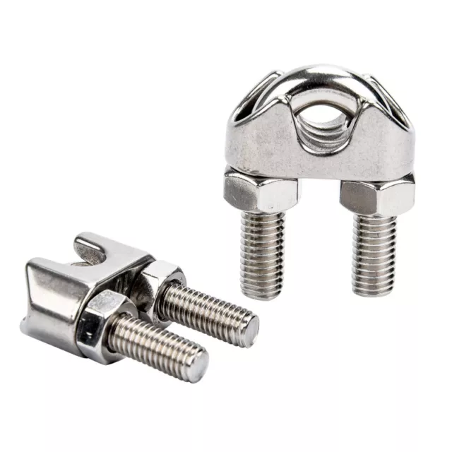 Stainless Steel Wire Rope Grip Bulldog Clamp ****Please M2 - M32 Choose ****
