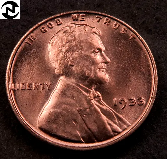 1933 Lincoln Wheat Penny Cent ~ Gem BU (red) ~ *Fresh OBW Coin* ~ ~ 1 Coin