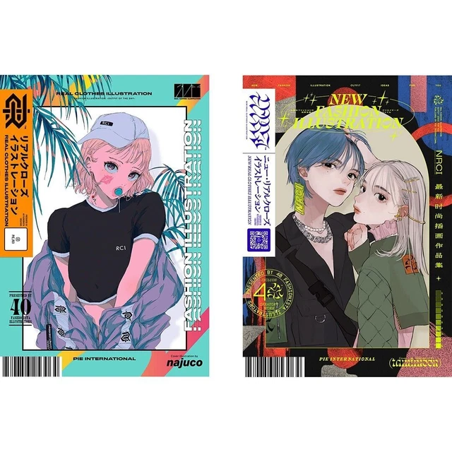 JAPAN REAL CLOTHES Illustration (Fashion Illust Art Book) 2020 ver. + 2021  ver. $98.24 - PicClick AU
