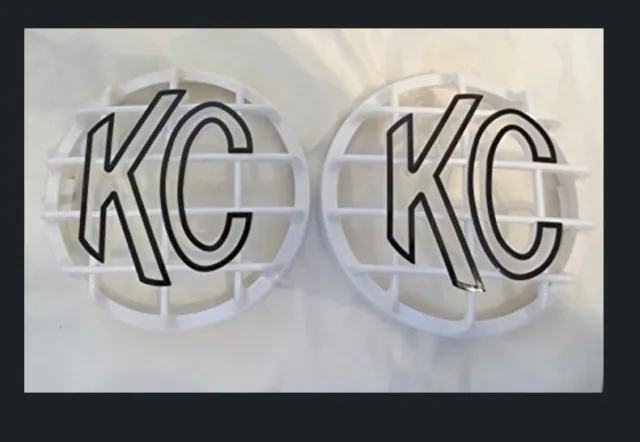 KC light cover, KC HiLITES 6” White W/ Black Stone Guard, kc rock guards