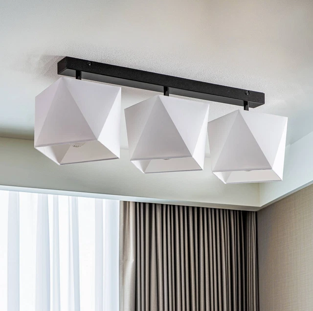 Lamkur Deckenlampe 'Thea' (Modern) in Weiß aus Metall u.a. für Wohnzimmer &