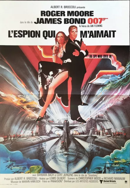 Affiche cinéma " L'espion Qui M'aimait " 40x60 cm / Rogers Moore/1977