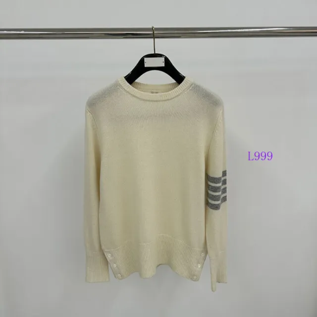 Thom Browne Women and Mens Autumn/Winter Round Neck Wool Round Neck Sweaters
