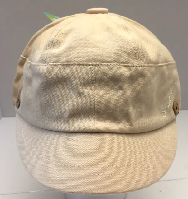 Shred Alert Hat -Cap / Cadet Cabbie Cap - Beige- Front Buttons
